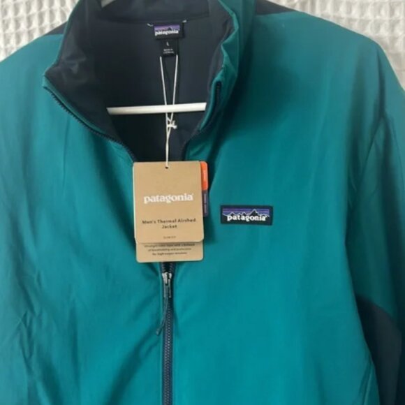 NWT Patagonia Men’s Thermal Airshed Jacket Slim Fit Green Size Large - Picture 2 of 5